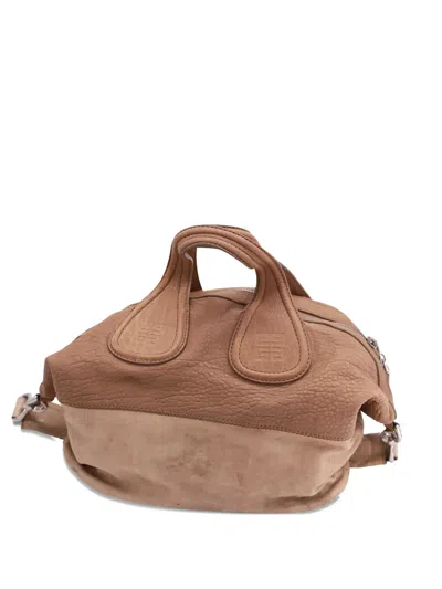 Pre-owned Givenchy Medium Nightingale Leather Tote Bag In Neutral