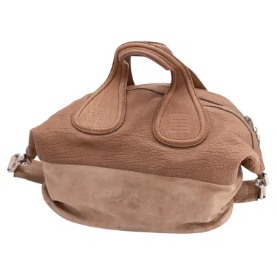 Pre-owned Givenchy Medium Nightingale Satchel In Beige Leather In Brown