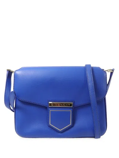 Pre-owned Givenchy Medium Nobie Shoulder Bag In Blue