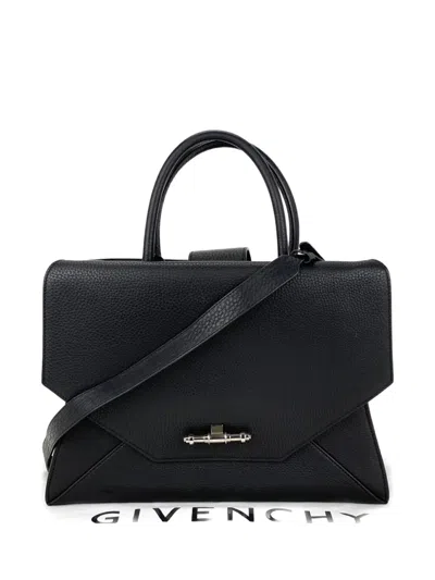 Pre-owned Givenchy Medium Obsedia Leather Tote Bag In Black