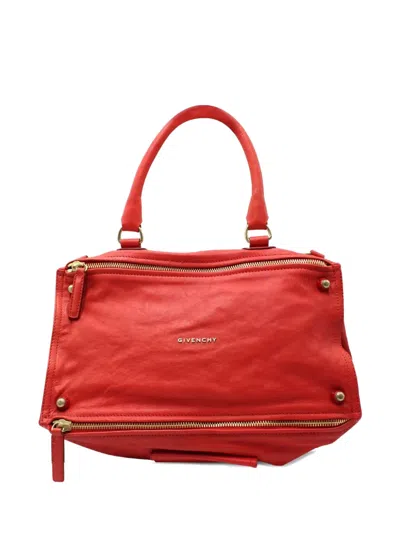 Pre-owned Givenchy Medium Pandora Shoulder Bag In Red