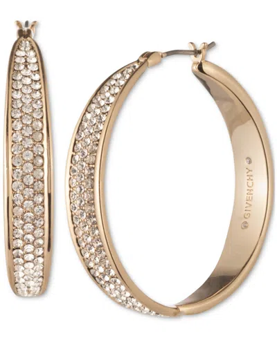 Givenchy Medium Pave Hoop Earrings, 1.26" In Gold