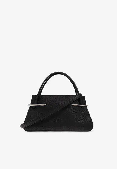 Givenchy Medium Pinch Grained Leather Shoulder Bag In Black