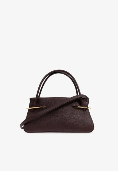 Givenchy Medium Pinch Grained Leather Shoulder Bag In Brown
