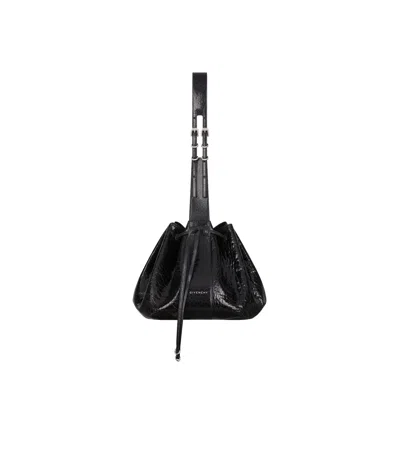 Givenchy Medium Pumpkin Logo Shoulder Bag In Black