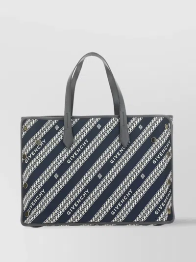 Givenchy Medium Striped Tote Bag In Blue