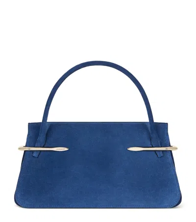 Givenchy Medium Suede Pinch Top-handle Bag In Blue