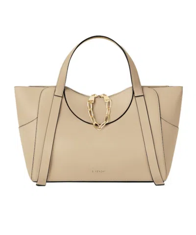 Givenchy Medium The Snatch Bag In Grained Leather In Dunes