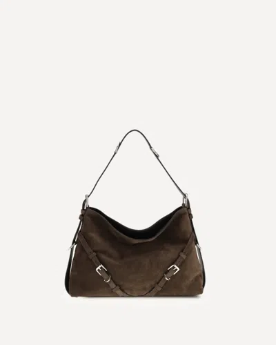 Givenchy Medium Voyou Bag In Glossy Leather In Brown