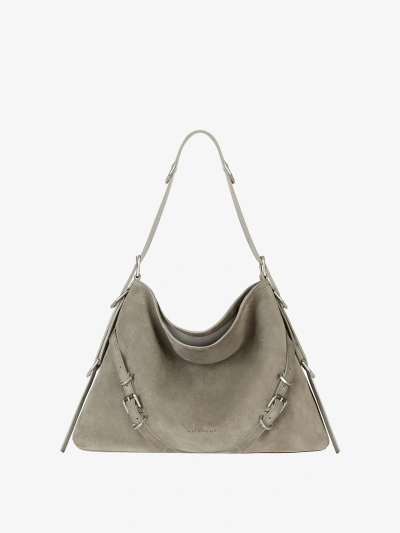 Givenchy Medium Voyou Bag In Suede In Brown