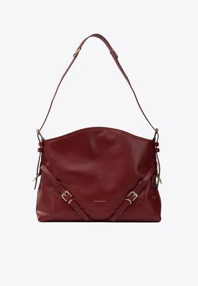 Givenchy Medium Voyou Calf Leather Shoulder Bag In Red