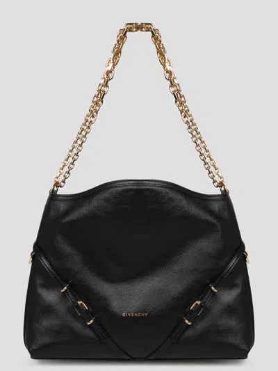 Givenchy Medium Voyou Chain Bag In Leather In Black