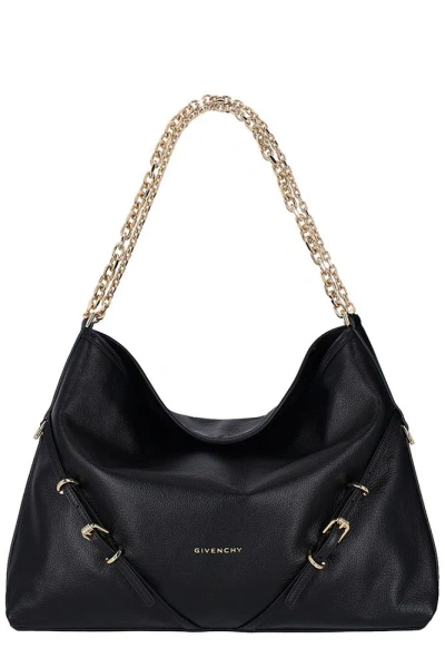 Givenchy Medium Voyou Chain Shoulder Bag In Black