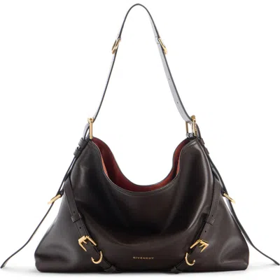 Givenchy Medium Voyou Leather Shoulder Bag In Brown