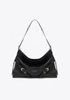 Givenchy Medium Voyou Leather Shoulder Bag In Black