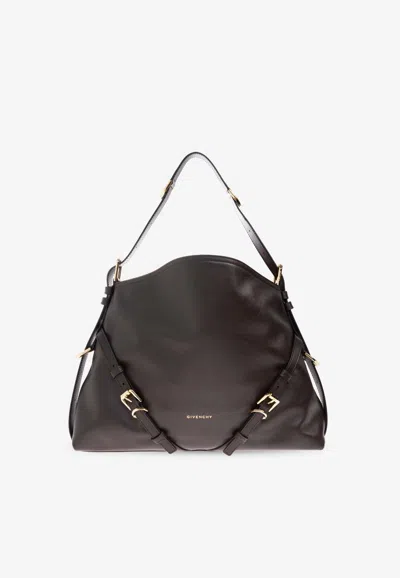 Givenchy Medium Voyou Leather Shoulder Bag In Brown