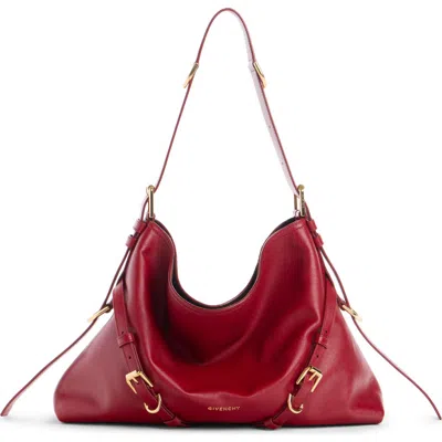 Givenchy Medium Voyou Leather Shoulder Bag In Red