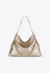 Givenchy Medium Voyou Metallic Leather Hobo Bag
