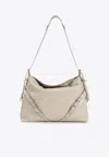 Givenchy Calf Leather Shoulder Bag With Elegant Brass Accents And Spacious Interior In Beige