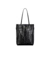 Givenchy Medium Voyou Tote Bag In Crocodile Effect Leather In Black