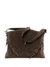 Givenchy Medium Suede Handbag With Structured Design In Brown