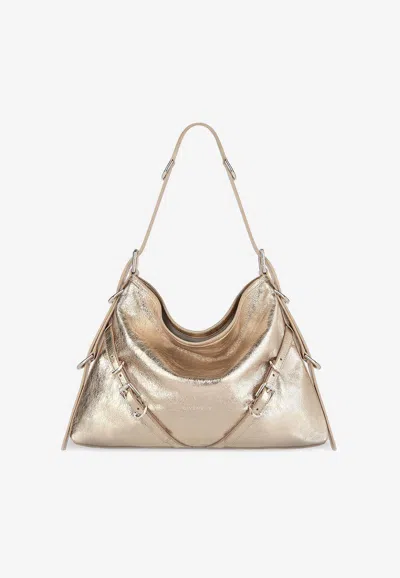 Givenchy Medium Voyou Shoulder Bag In Gold