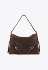 Givenchy Voyou Medium Shoulder Bag With Buckle In Brown
