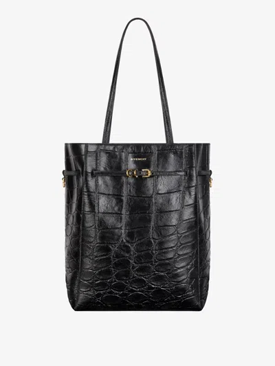 Givenchy Medium Voyou Tote Bag In Crocodile Effect Leather In Multicolor