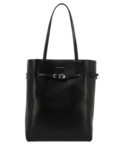 Givenchy Black Calf Leather Medium Tote Handbag For Women