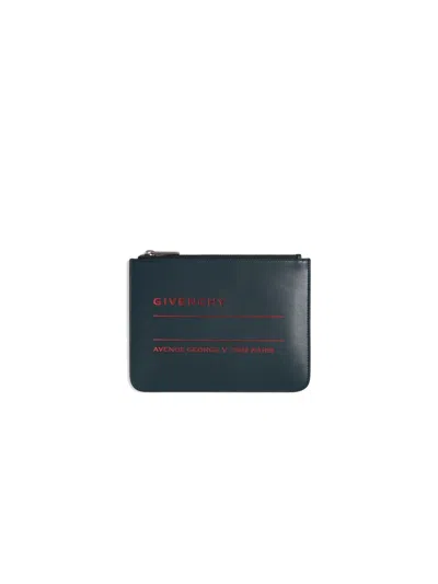 Givenchy Medium Zip Pouch In Blue