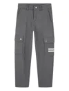 Givenchy Mélange-effect Cargo Trousers In Gray