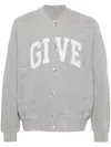 Givenchy Cotton Varsity Bomber Jacket In Grey