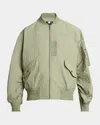 Givenchy Green Nylon Bomber Jacket In Almond Green