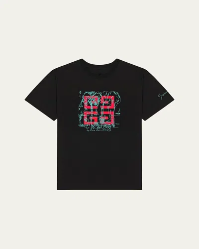 GIVENCHY MEN'S 4G JERSEY T-SHIRT