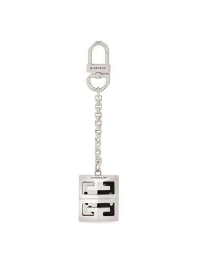 Givenchy Men's 4g Lock Dice Holder Keyring In Silvery