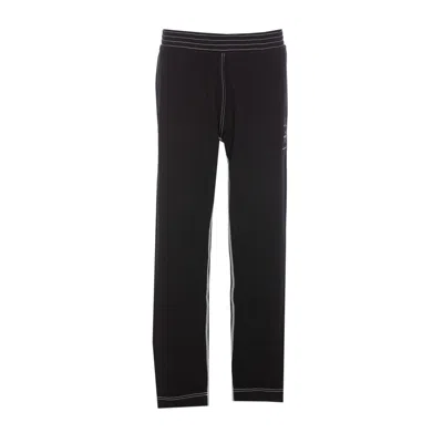 Givenchy Black Jogger Pants With 4g Embroidery In Cotton Man In Multicolor