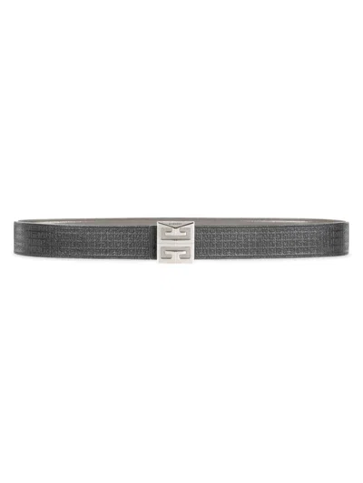 Givenchy Men's 4g Reversible Belt In 4g Leather In Gray