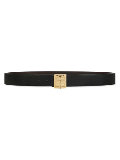 Givenchy Men's 4g Reversible Belt In Leather In Black Brown