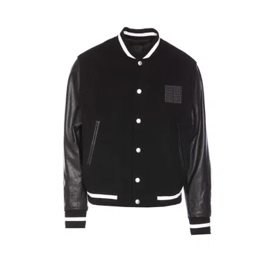 Givenchy Men 4g Varsity Wool And Leather Jacket