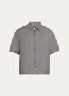Givenchy Zipped Shirt In Wool With 4g Detail In Black/white