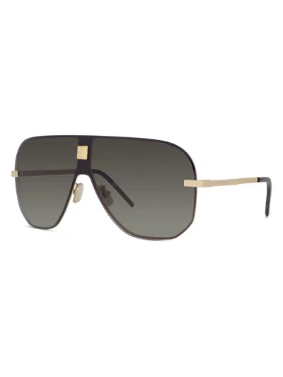 Givenchy Men's 4gem 136mm Rectangular Sunglasses In Gold