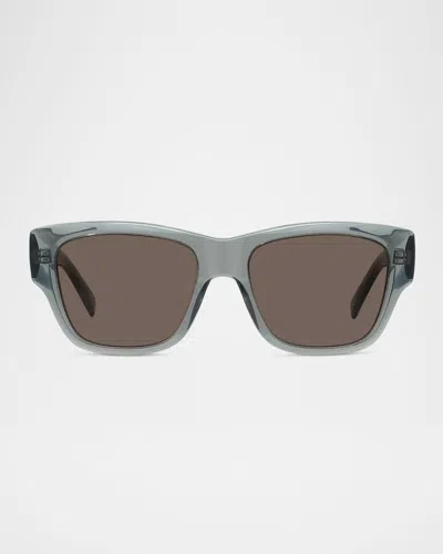 Givenchy Men & Apos;s City Square Acetate Sunglasses In Light Green
