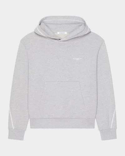 Givenchy Men & Apos;s Couture Seam Cotton Hoodie In White