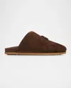 Givenchy Puffy Mules In Suede In Dark Brown