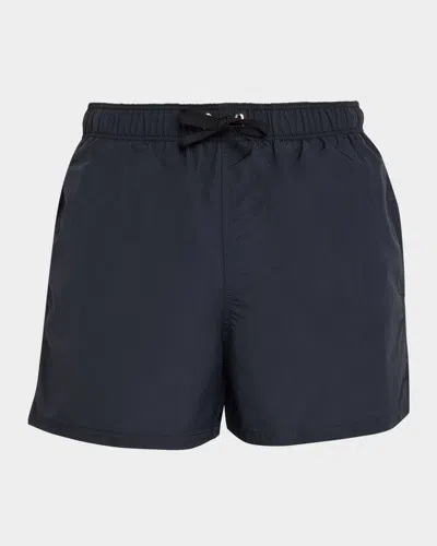 Givenchy Men & Apos;s Short-length Solid Nylon Swim Trunks In Black