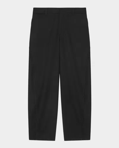 Givenchy Men & Apos;s Wool Flannel Straight-leg Trousers In Black