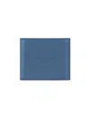 Givenchy Embossed Logo Flap Wallet In Blue