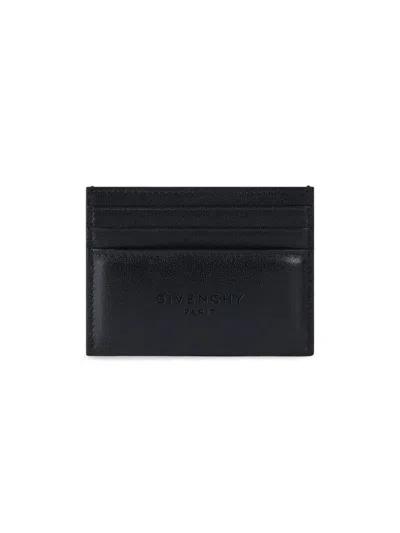 Givenchy Men's Antigona Stamped Card Holder In Leather In Black