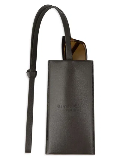 Givenchy Antigona Stamped Sunglasses Case In Leather In Brown