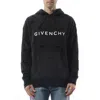 Givenchy Men's Archetype Hoodie With Destroyed Effect In Faded Black
